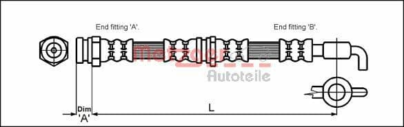 Furtun frana METZGER 4114780