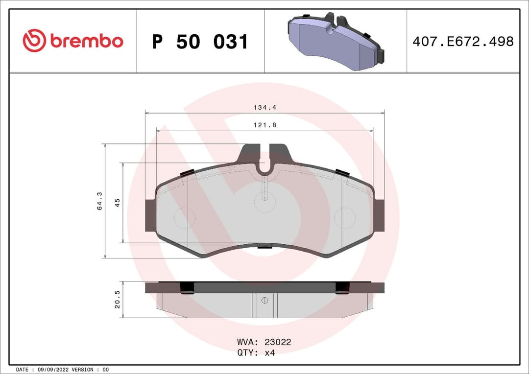 set placute frana,frana disc BREMBO PRIME LINE P 50 031