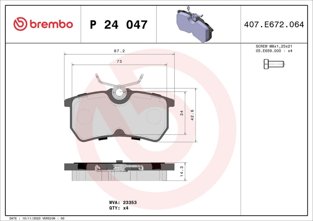 set placute frana,frana disc BREMBO PRIME LINE P 24 047