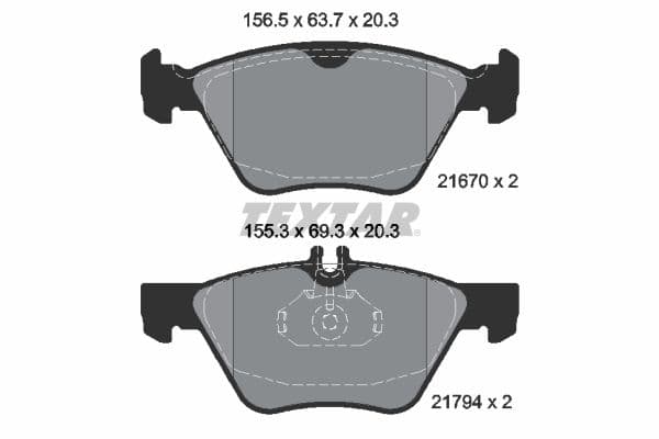 set placute frana,frana disc TEXTAR Q+ 2167001