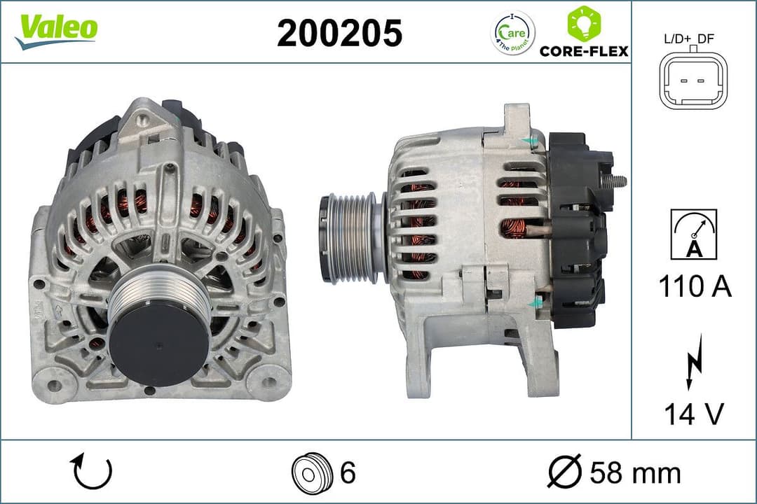 Generator / Alternator VALEO 200205