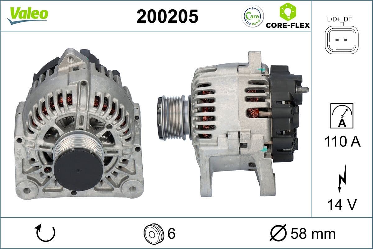 Generator / Alternator VALEO 200205