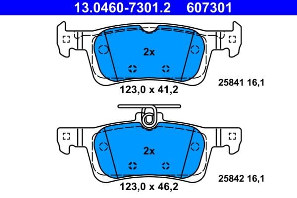 set placute frana,frana disc ATE 13.0460-7301.2