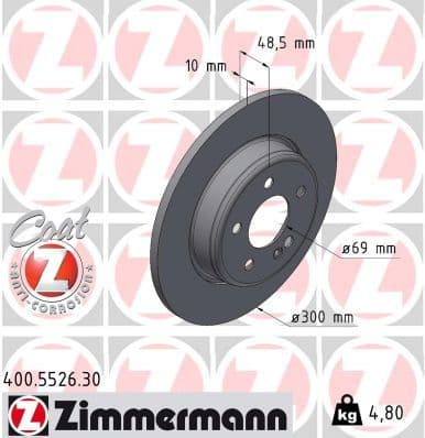 Disc frana ZIMMERMANN FORMULA S 400.5526.30