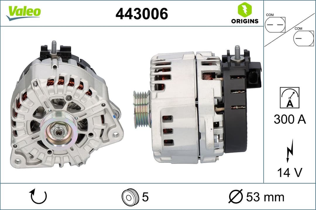Generator / Alternator VALEO 443006