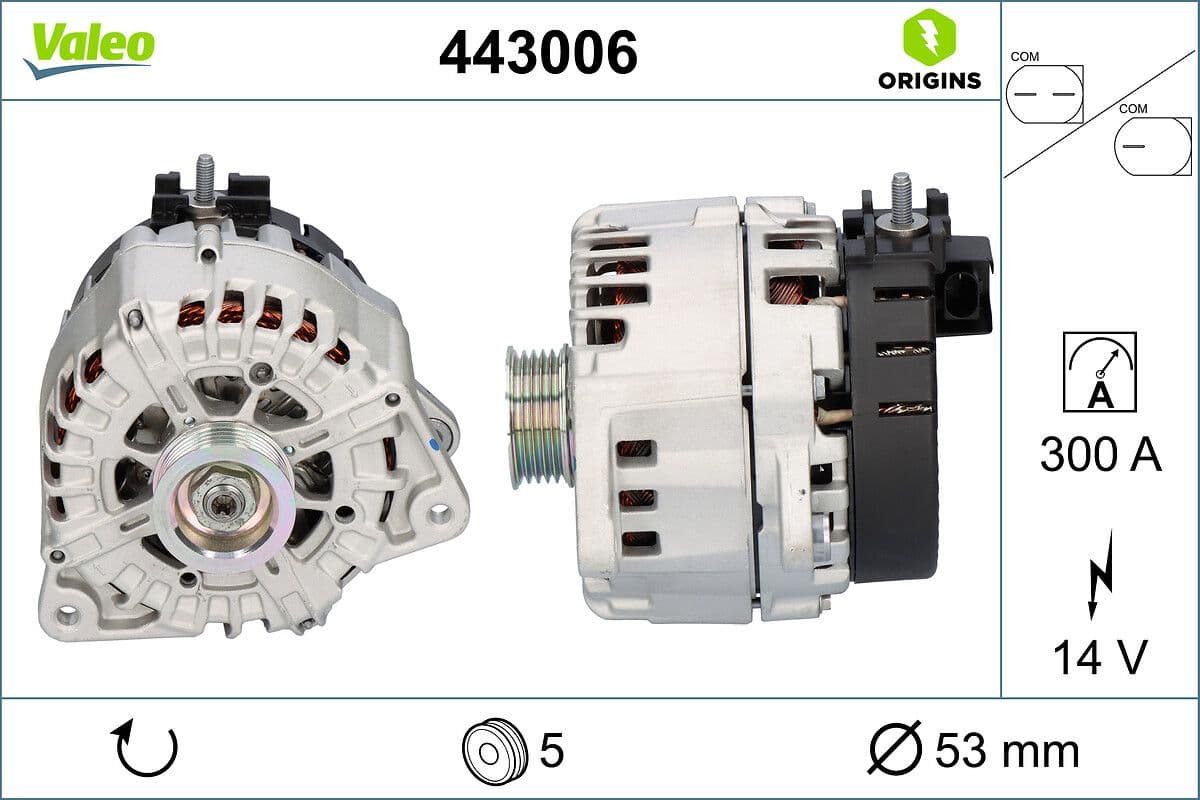 Generator / Alternator VALEO 443006