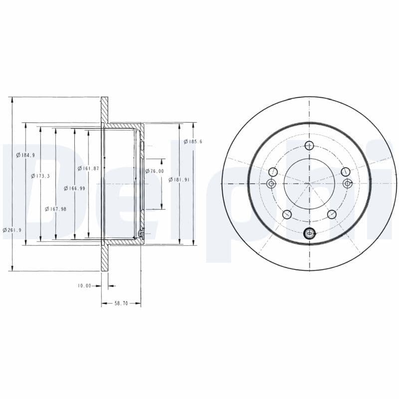 Disc frana DELPHI BG4327