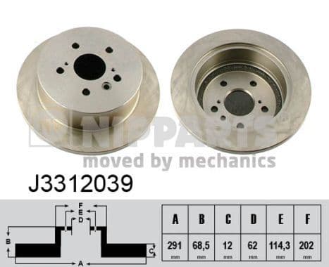 Disc frana NIPPARTS J3312039