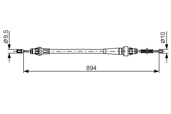 Cablu, frana de parcare BOSCH 1 987 482 365