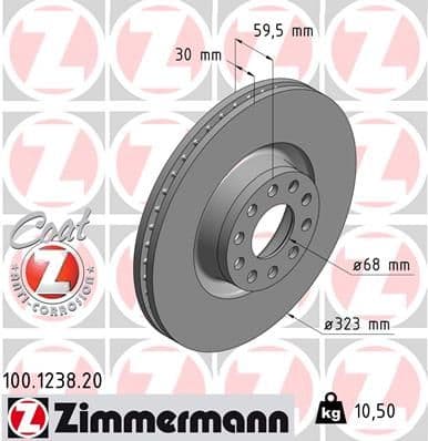 Disc frana ZIMMERMANN COAT Z 100.1238.20