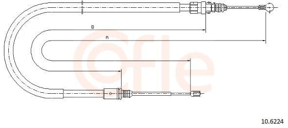 Cablu, frana de parcare COFLE 10.6224