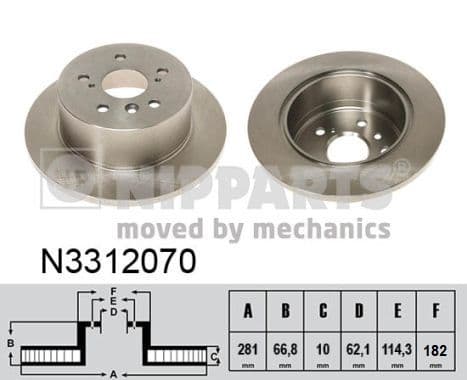 Disc frana NIPPARTS N3312070