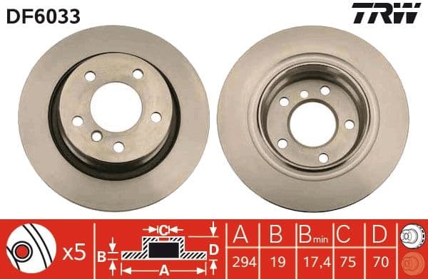 Disc frana TRW DF6033