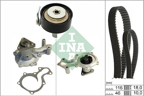 Set pompa apa + curea dintata Schaeffler INA 530 0701 30