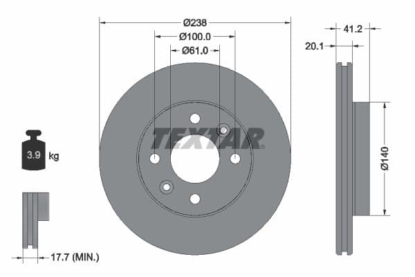 Disc frana TEXTAR PRO 92036203