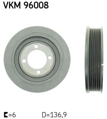 Fulie curea, arbore cotit SKF VKM 96008