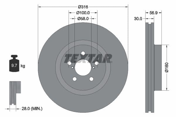 Disc frana TEXTAR PRO 92236503