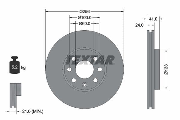 Disc frana TEXTAR 92091803