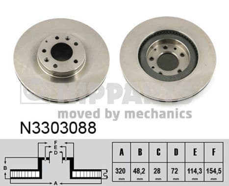 Disc frana NIPPARTS N3303088