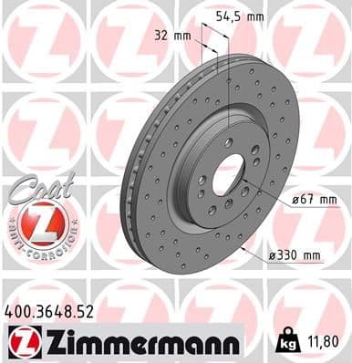 Disc frana ZIMMERMANN SPORT Z 400.3648.52
