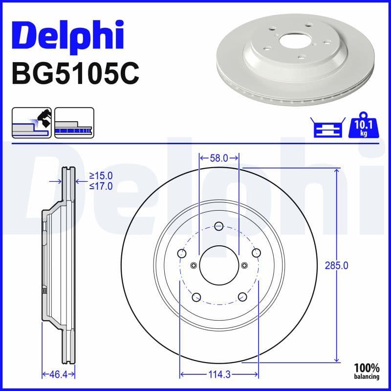 Disc frana DELPHI BG5105C