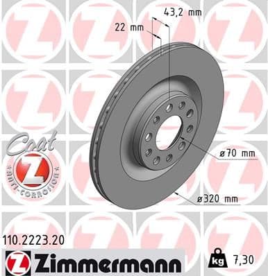 Disc frana ZIMMERMANN COAT Z 110.2223.20
