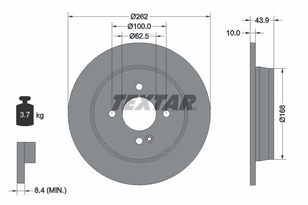 Disc frana TEXTAR PRO 92242203