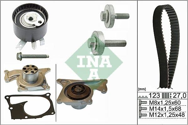 Set pompa apa + curea dintata Schaeffler INA 530 0197 32