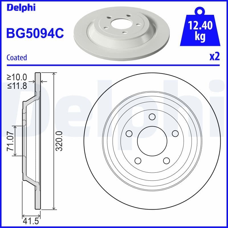 Disc frana DELPHI BG5094C