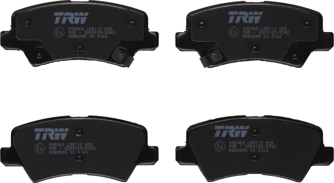 set placute frana,frana disc TRW GDB2248