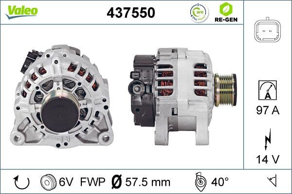 Generator / Alternator VALEO RE-GEN REMANUFACTURED 437550