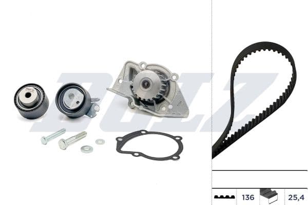 Set pompa apa + curea dintata DOLZ KD071