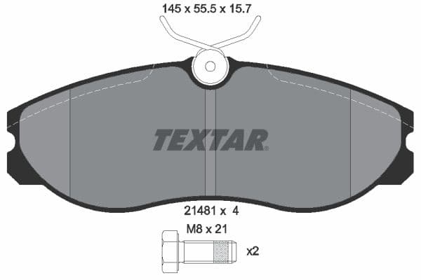 set placute frana,frana disc TEXTAR 2148101