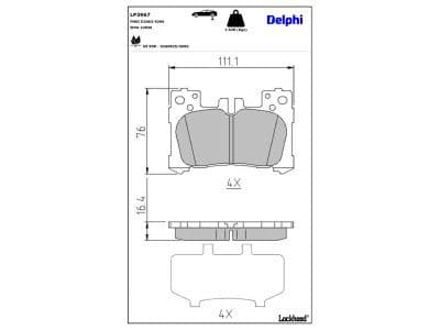 set placute frana,frana disc DELPHI LP3967