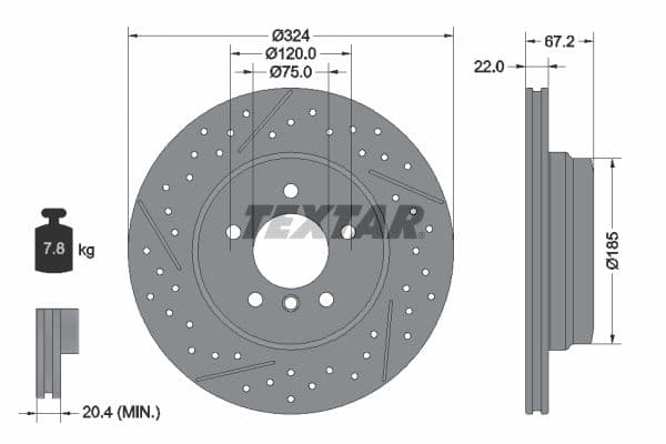 Disc frana TEXTAR PRO 92231203