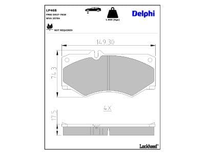 set placute frana,frana disc DELPHI LP468