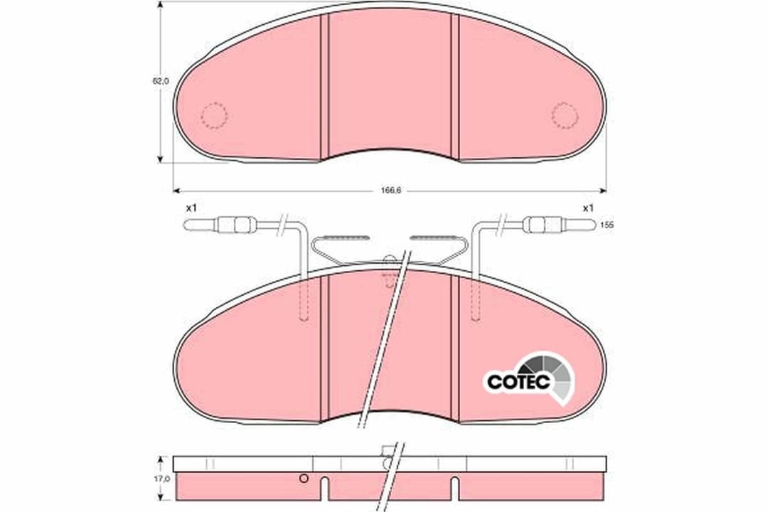 set placute frana,frana disc TRW COTEC GDB1069