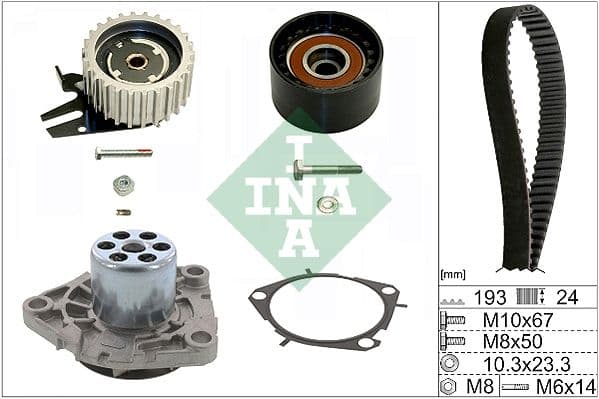Set pompa apa + curea dintata Schaeffler INA 530 0561 30