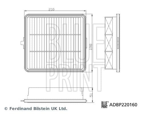 Filtru aer BLUE PRINT ADBP220160