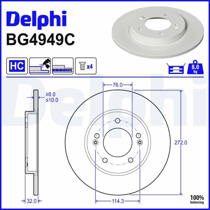 Disc frana DELPHI BG4949C