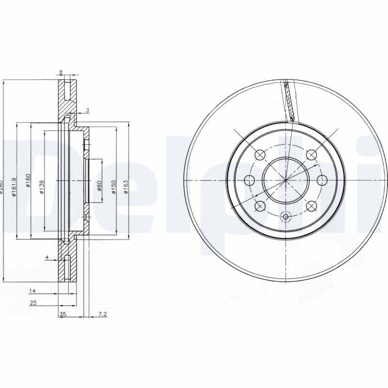 Disc frana DELPHI BG3989