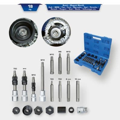 Set scule montaj, fulie alternator cu cuplaj unisens KS TOOLS BT571020