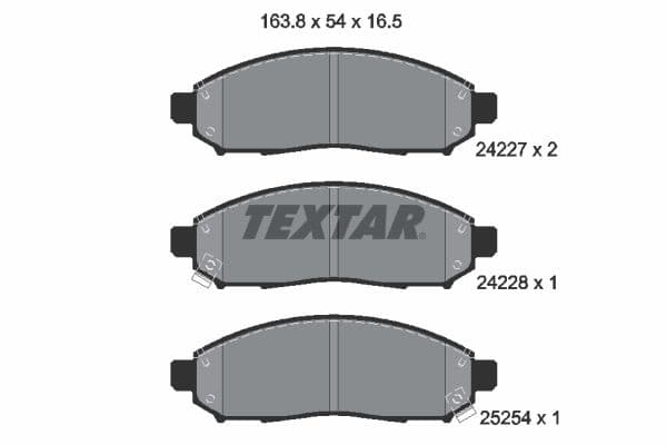 set placute frana,frana disc TEXTAR 2422704