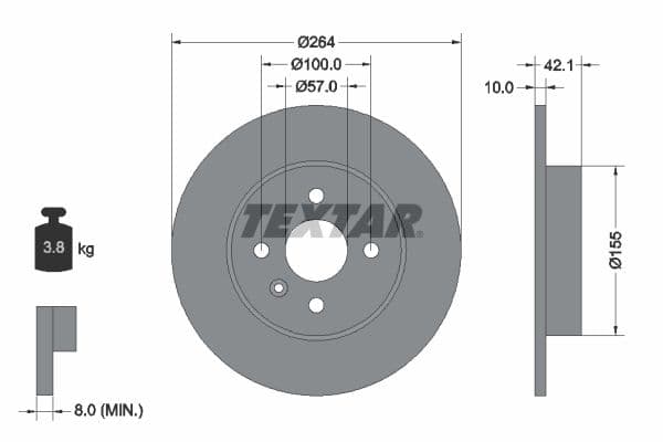 Disc frana TEXTAR PRO 92124703