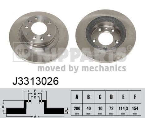 Disc frana NIPPARTS J3313026