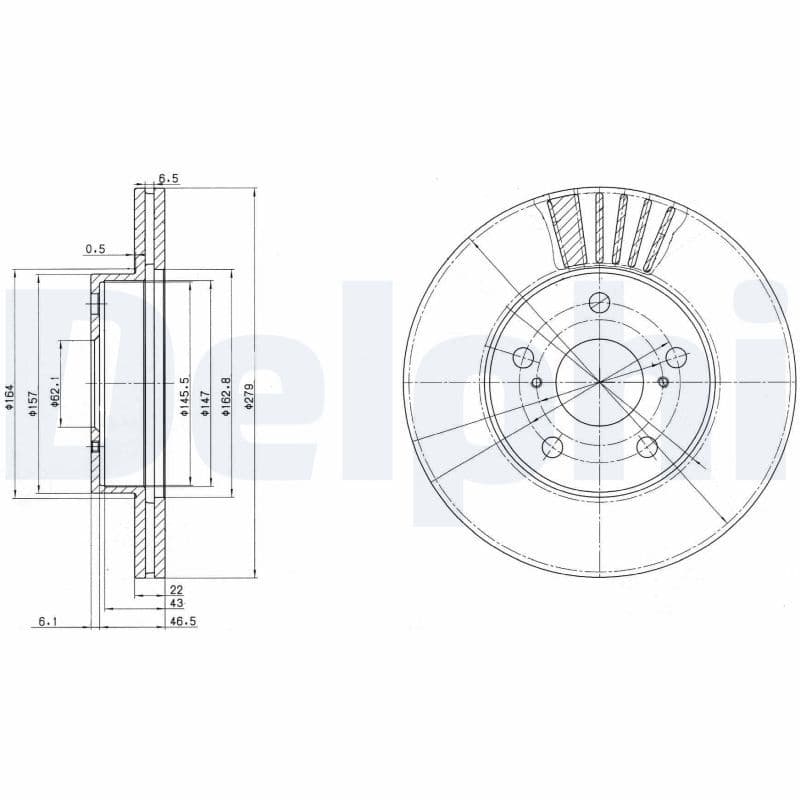 Disc frana DELPHI BG3171