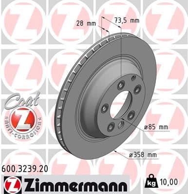 Disc frana ZIMMERMANN COAT Z 600.3239.20