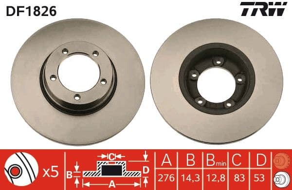 Disc frana TRW DF1826