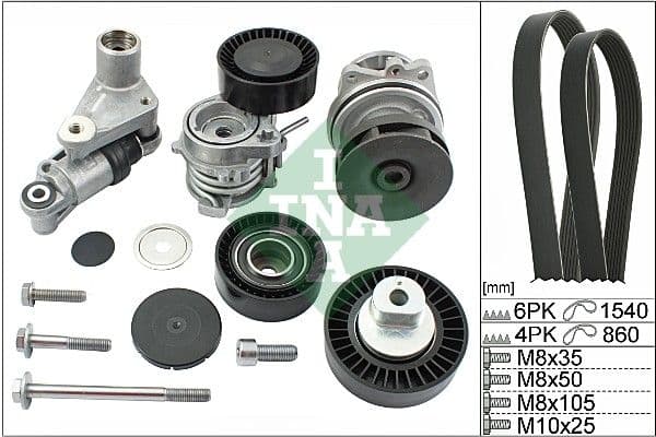 Pompa apa + Set curea transmisie cu caneluri Schaeffler INA 529 0053 30