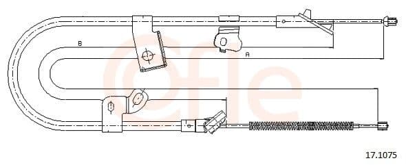 Cablu, frana de parcare COFLE 17.1075